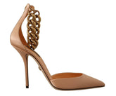 Dolce & Gabbana Beige Ankle Chain Strap High Heels Pumps Shoes -   -  Dolce & Gabbana.